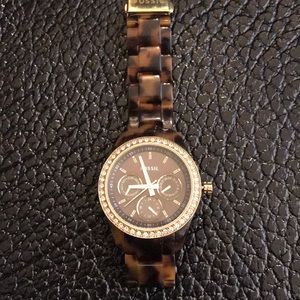 Fossil Tortoise Studded Crystal Watch
